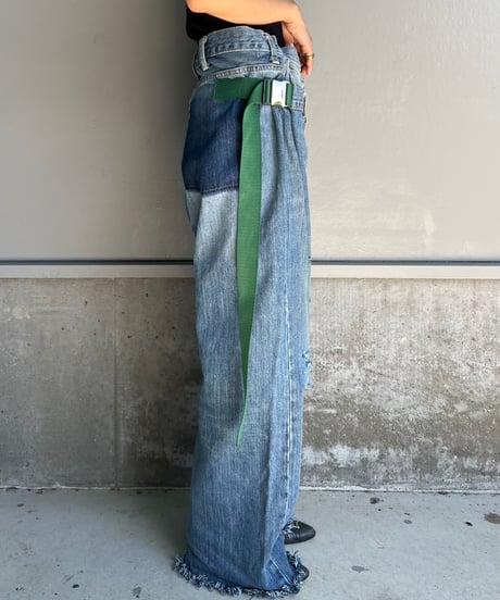 remake differences message denim pants