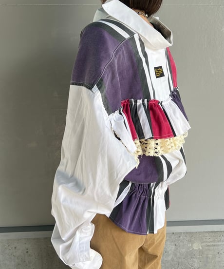 remake frill colorful  shirt