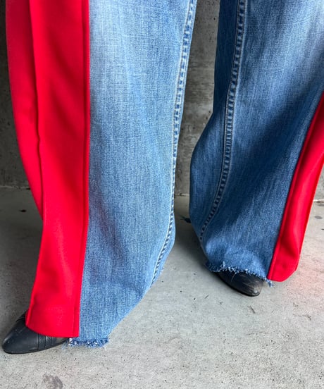 remake sporty  docking denim pants