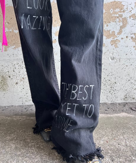 remake differences message denim pants