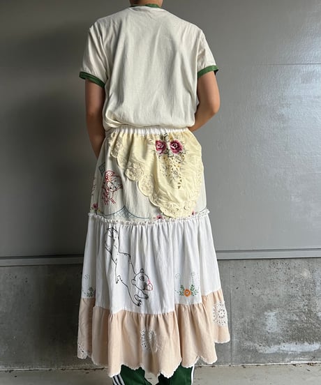 remake embroidery skirt D