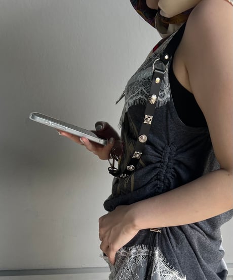 studs leather shoulder belt