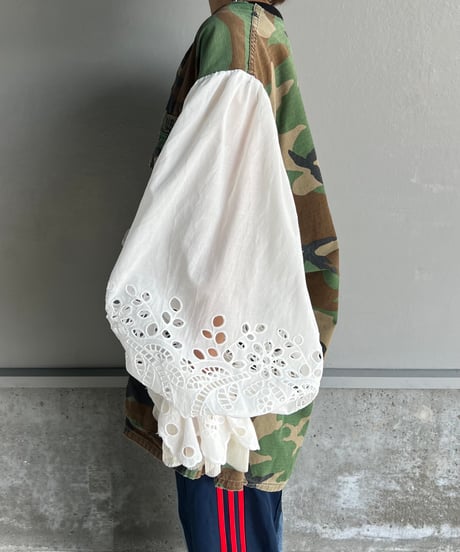 remake balloon sleeve military jacket B