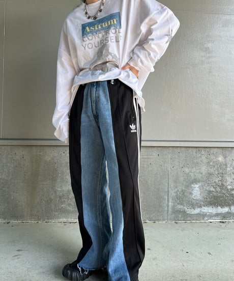 remake sporty  docking denim pants