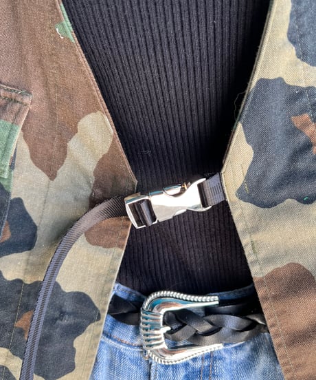 remake military frill vest