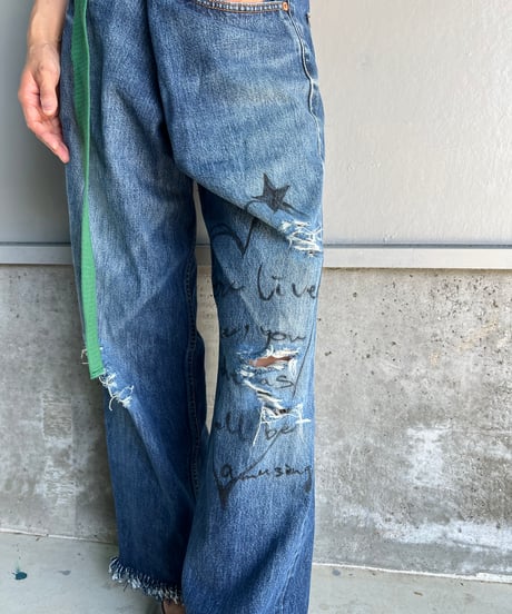 remake differences message denim pants