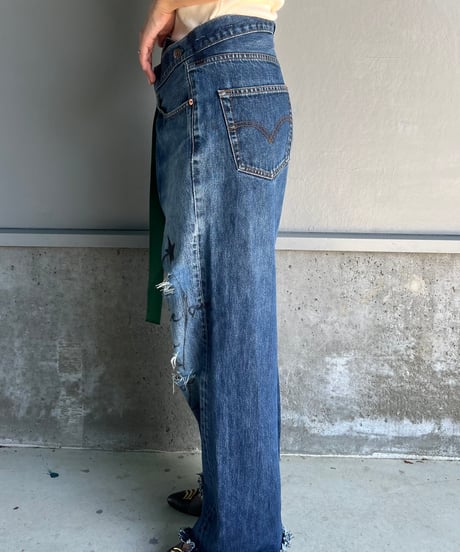 remake differences message denim pants
