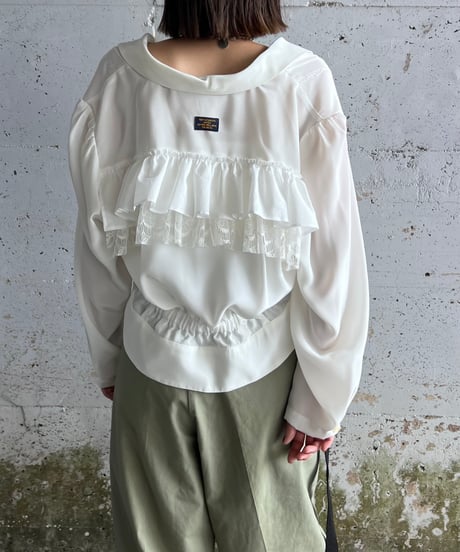remake chiffon frill shirt