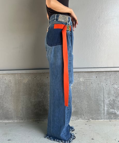 remake differences message denim pants B