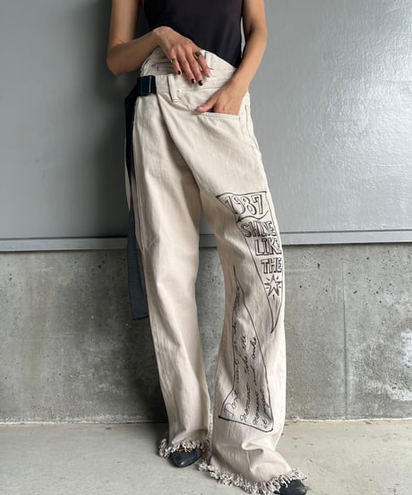 remake differences message denim pants
