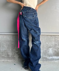 remake differences message denim pants