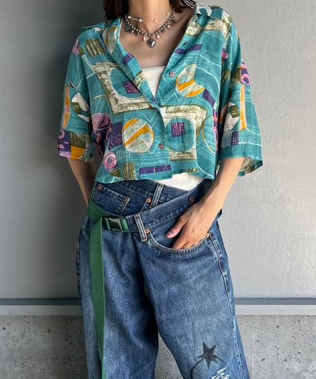 remake frill colorful shirt