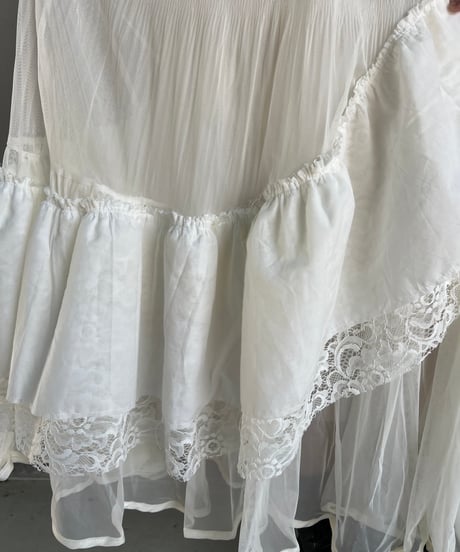 remake asymmetry see-through skirt