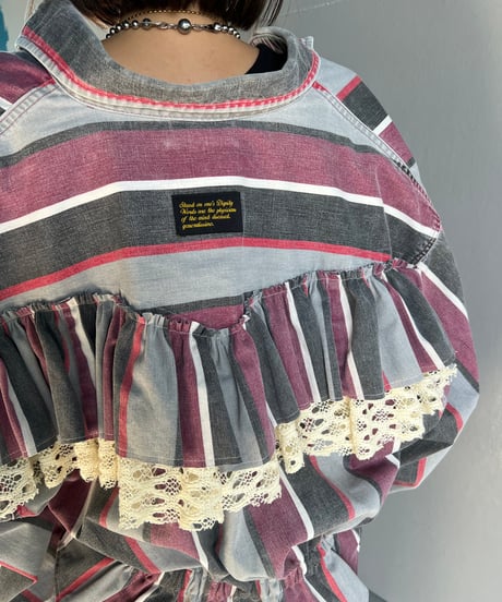 remake frill colorful shirt