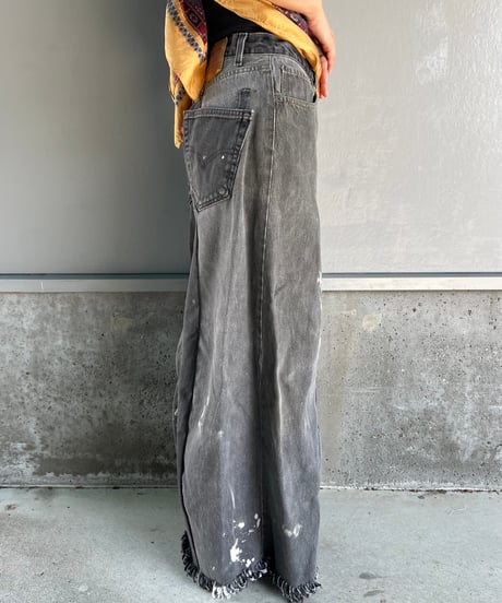 remake wide volume denim pants