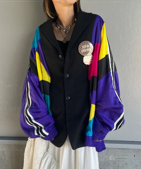 remake colorful nylon tailored jacket D