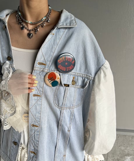 remake baloon sleeve pocket denim jacket