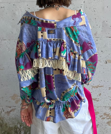 remake frill colorful shirt
