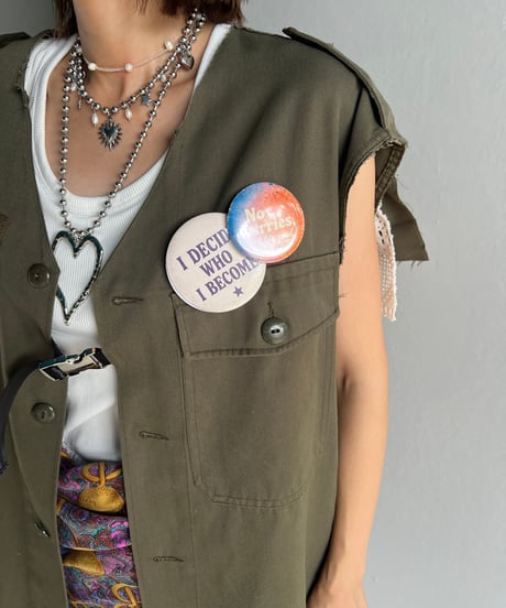 remake military frill vest
