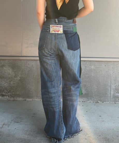 remake differences message denim pants C