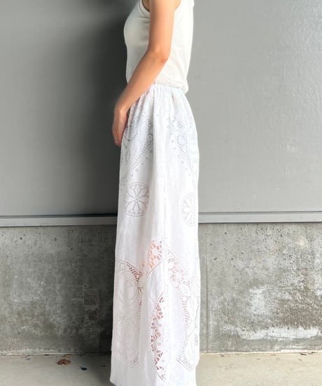 remake vintage lace wide pants E