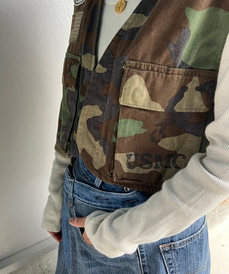 remake militaryfur vest