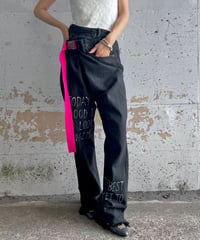 remake differences message denim pants