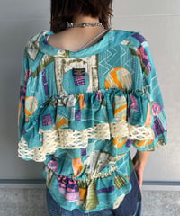 remake frill colorful shirt