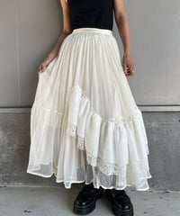 remake asymmetry see-through skirt