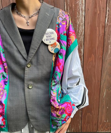 remake colorful tailored jacket