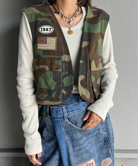 remake militaryfur vest