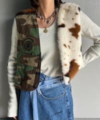 remake militaryfur vest