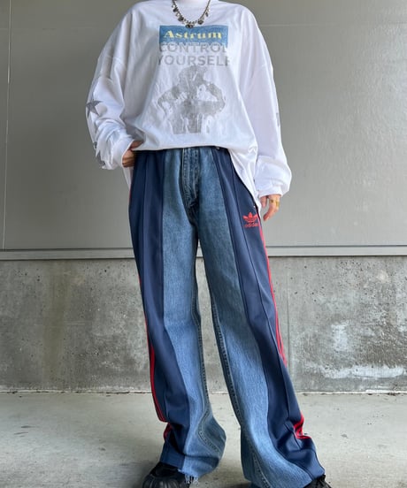 remake sporty  docking denim pants