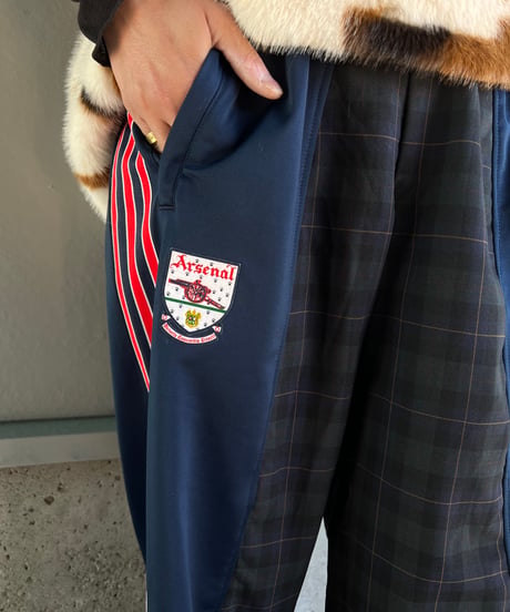 remake adidas plaid mix pants