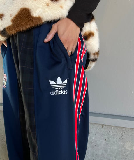 remake adidas plaid mix pants