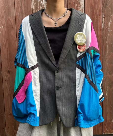 remake colorful tailored jacket