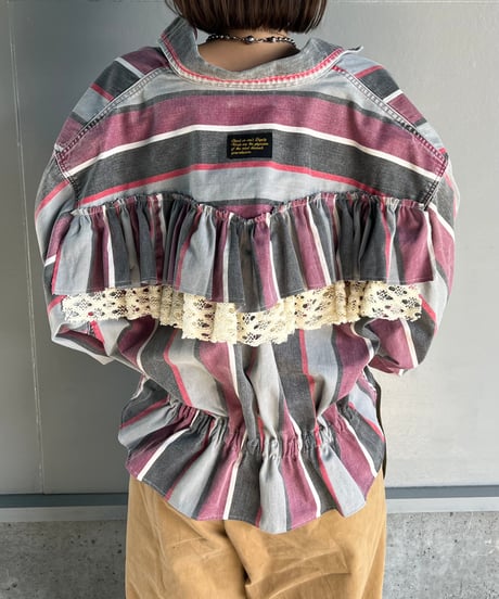 remake frill colorful shirt