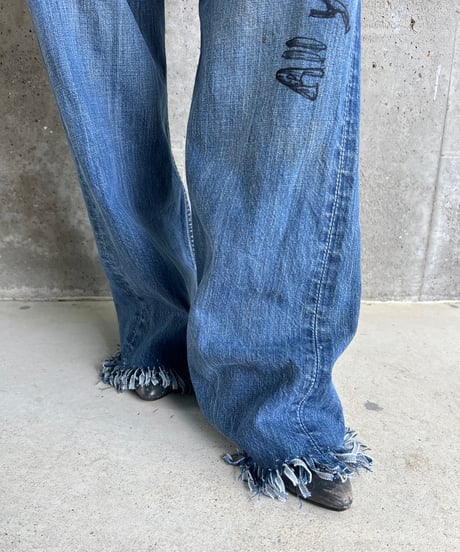 remake differences message denim pants B
