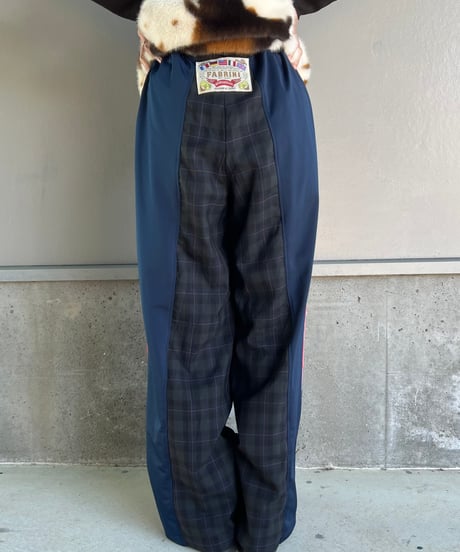 remake adidas plaid mix pants