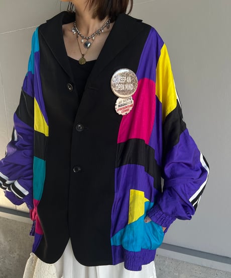 remake colorful nylon tailored jacket D