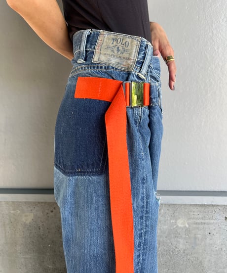 remake differences message denim pants B