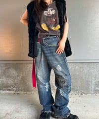 remake differences message denim pants B