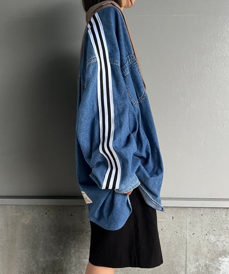 remake denim shirt tailored  jacket