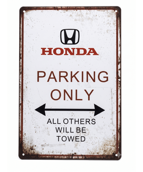 ブリキ看板 ホンダ HONDA 駐車場 パーキング ガレージ アメリカン レトロ インテリア 壁飾り