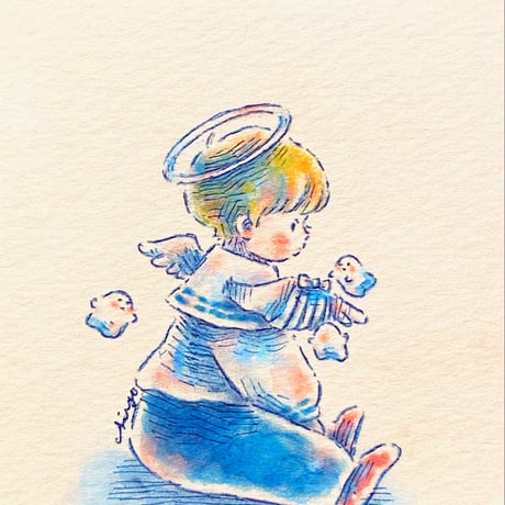 【原画/Original painting】『ゆっくり休んだら、また飛ぼうね』
