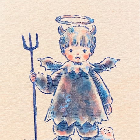 【原画/Original painting】『天使だって怒ると悪魔になっちゃうかも』