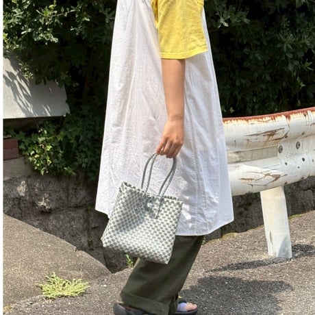 【8月10日(月)〜順次発送】 Gummy Bag No.11 (Size: S) ' gingham ' _Silver Obscura