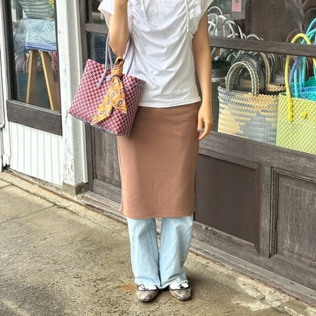 【7月13日(月)〜7月17日(金)発送】 Bag×Handkerchief［G］Gummy bag ' gingham ' (Size : S) _ Humid Cherry