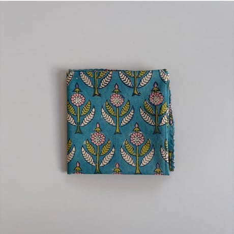【8月10日(月)〜順次発送】 Indian Cotton Handkerchief [A] - DG30
