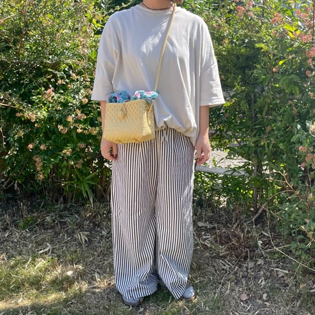 【8月17日(火)〜8月21日(金)発送】 Bag×Handkerchief［I］Hello bag _ Custard